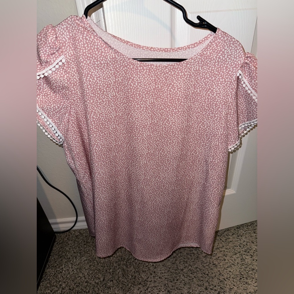 Pink Patterned Women's Top